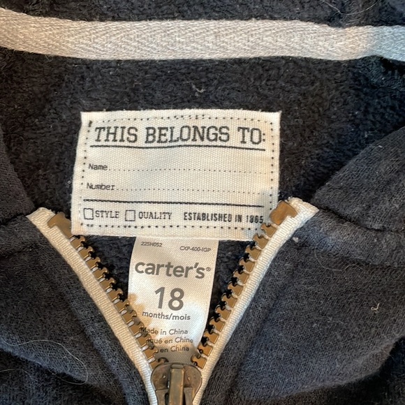 Boys 18M bundle, jeans, short sleeved button shirt, black zip front hoodie - Picture 3 of 8